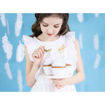 Picture of MUFFIN TOPPERS - DOVE & CROSS METALLIC GOLD - 8.5 TO 11CM